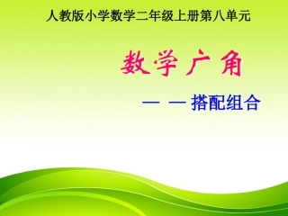 数学广角《搭配组合》