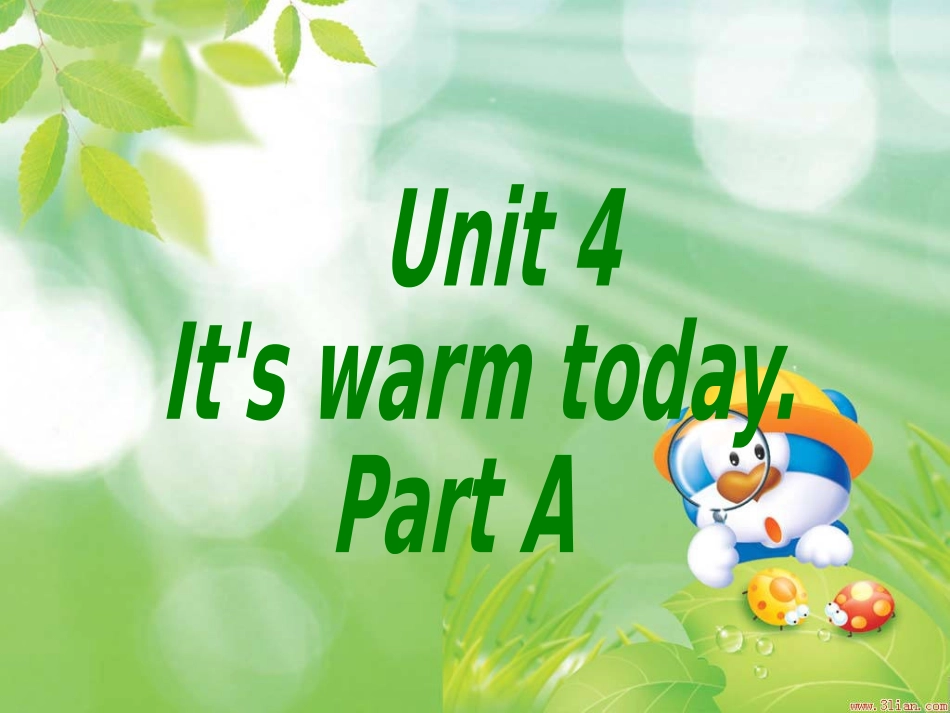 四下Unit3_It's_warm_today课件_第1页