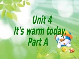 四下Unit3_It's_warm_today课件