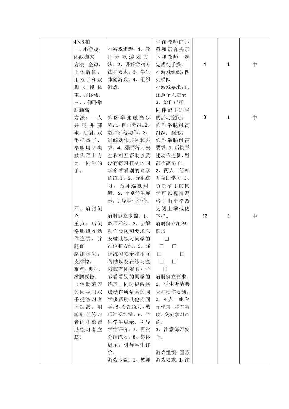 五年级肩肘倒立教案点小李静_第2页