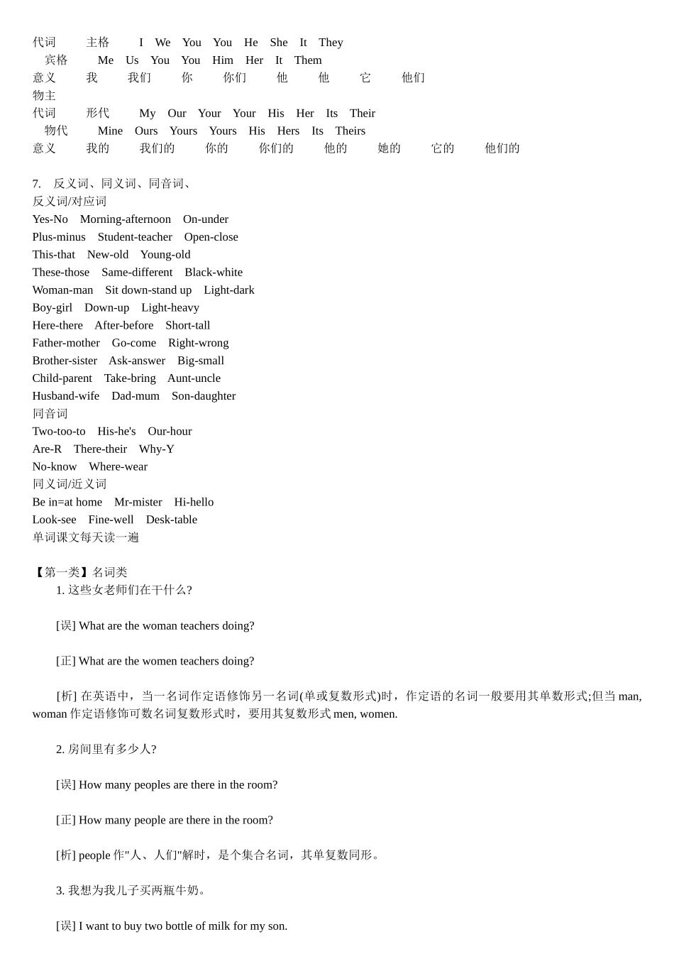 初一英语上册知识点分享_第3页