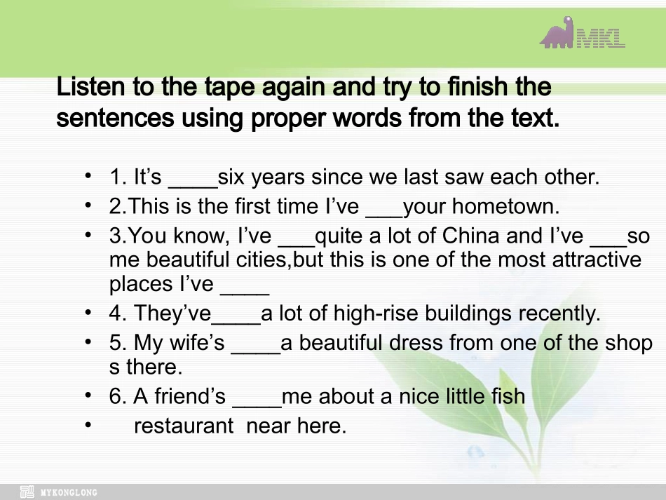 高中英语Module4grammar：ThePresentperfecttense课件外研版必修1_第2页