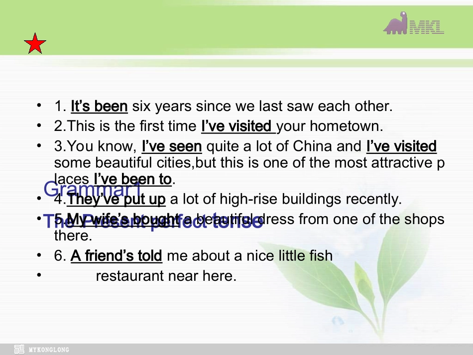 高中英语Module4grammar：ThePresentperfecttense课件外研版必修1_第3页