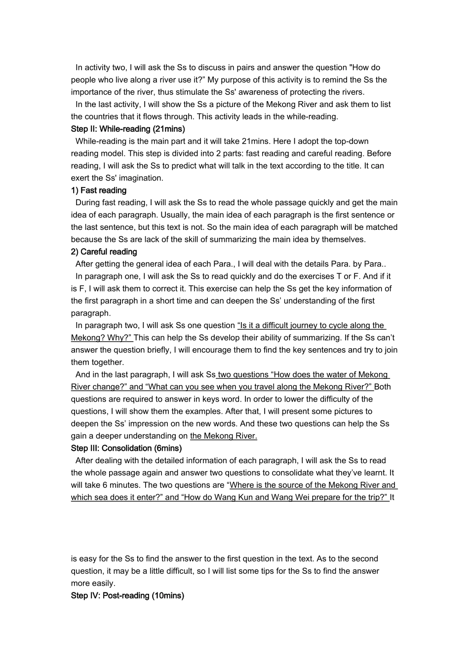 人教版_新课标版_高一英语_必修1_unit_3_说课稿_第3页