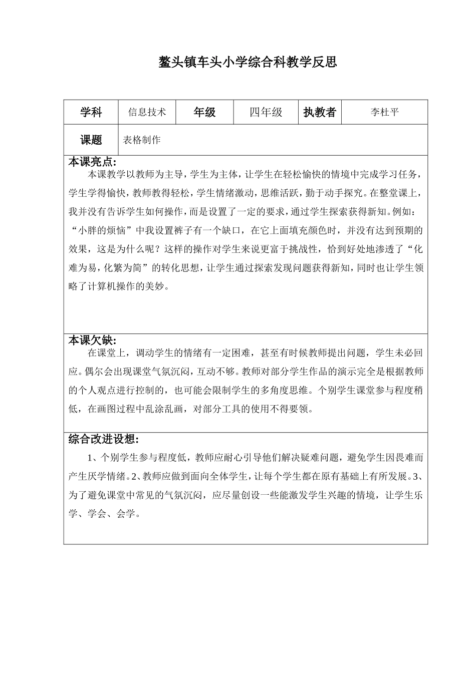 信息技术日常教学反思_第1页