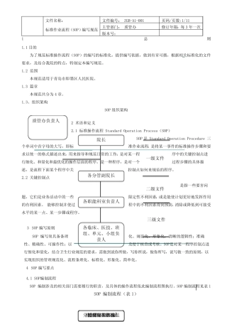 即墨区人民医院标准作业书(sop)管规范(最终版) 