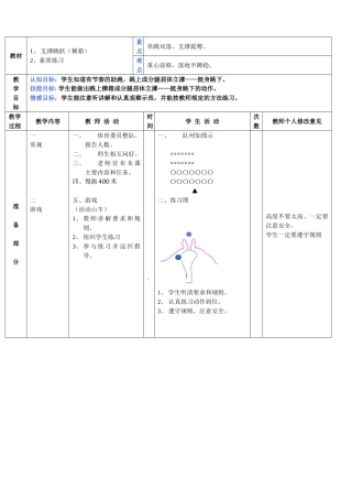 支撑跳跃（横箱）与素质练习