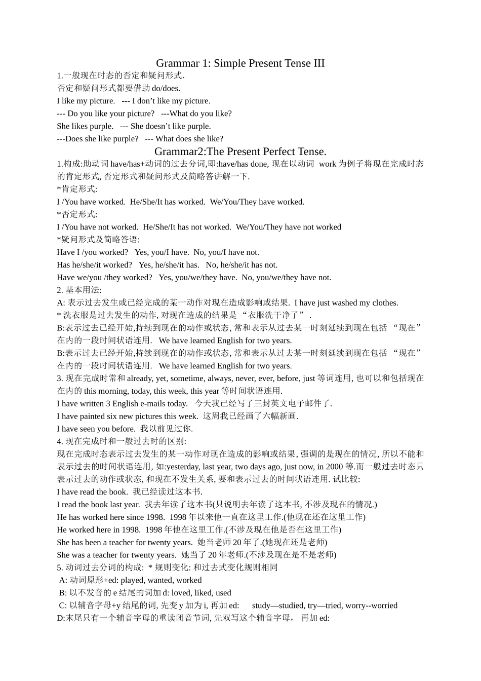 初中英语语法复习_第1页