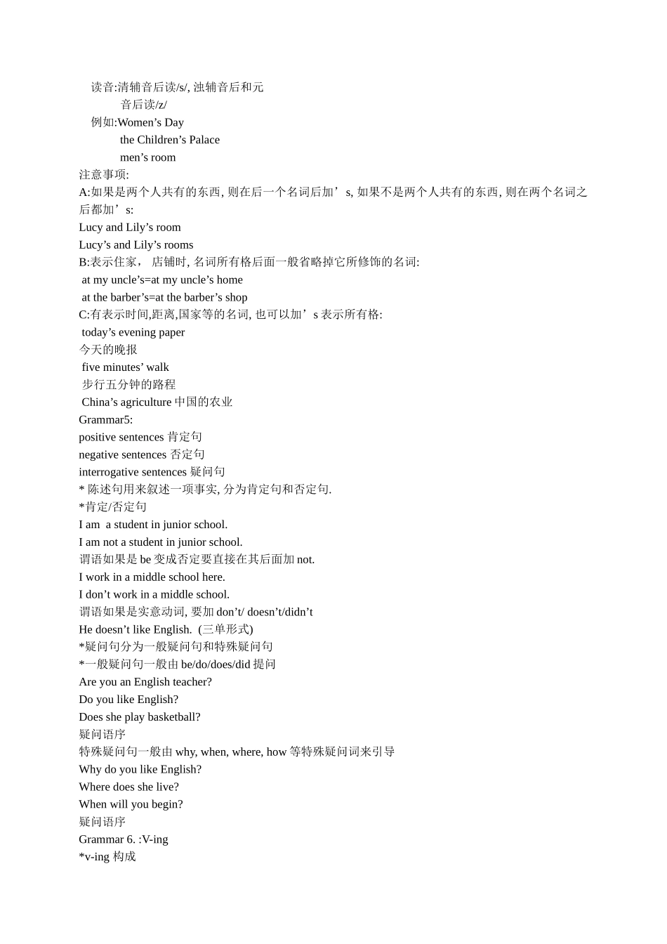 初中英语语法复习_第3页