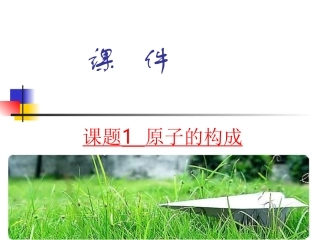 九年级化学原子的构成1