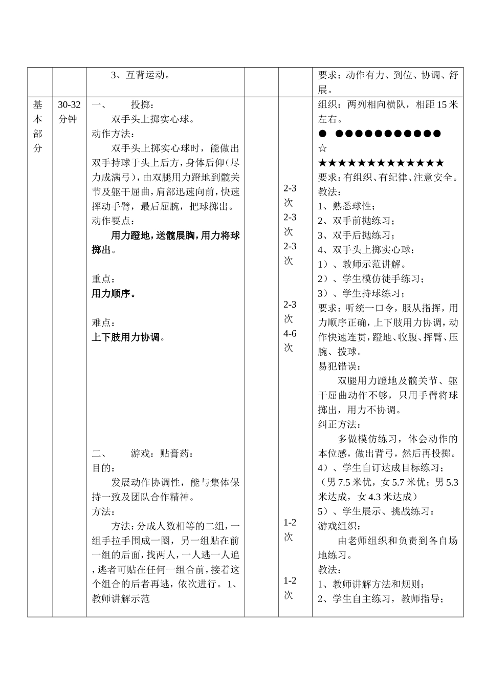 双手头上掷实心球教案_第2页