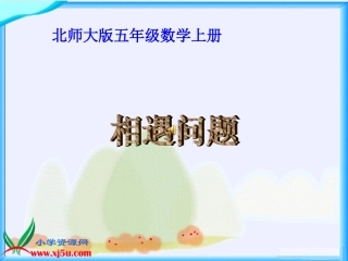 北师大版数学五年级上册《相遇问题》PPT课件之一