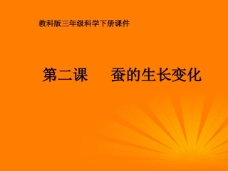 三年级科学下册_蚕的生长变化_3课件_教科版