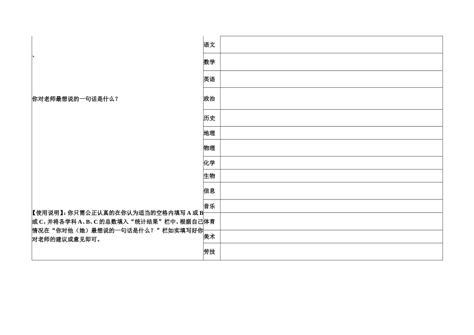 学生评教问卷调查表_第2页