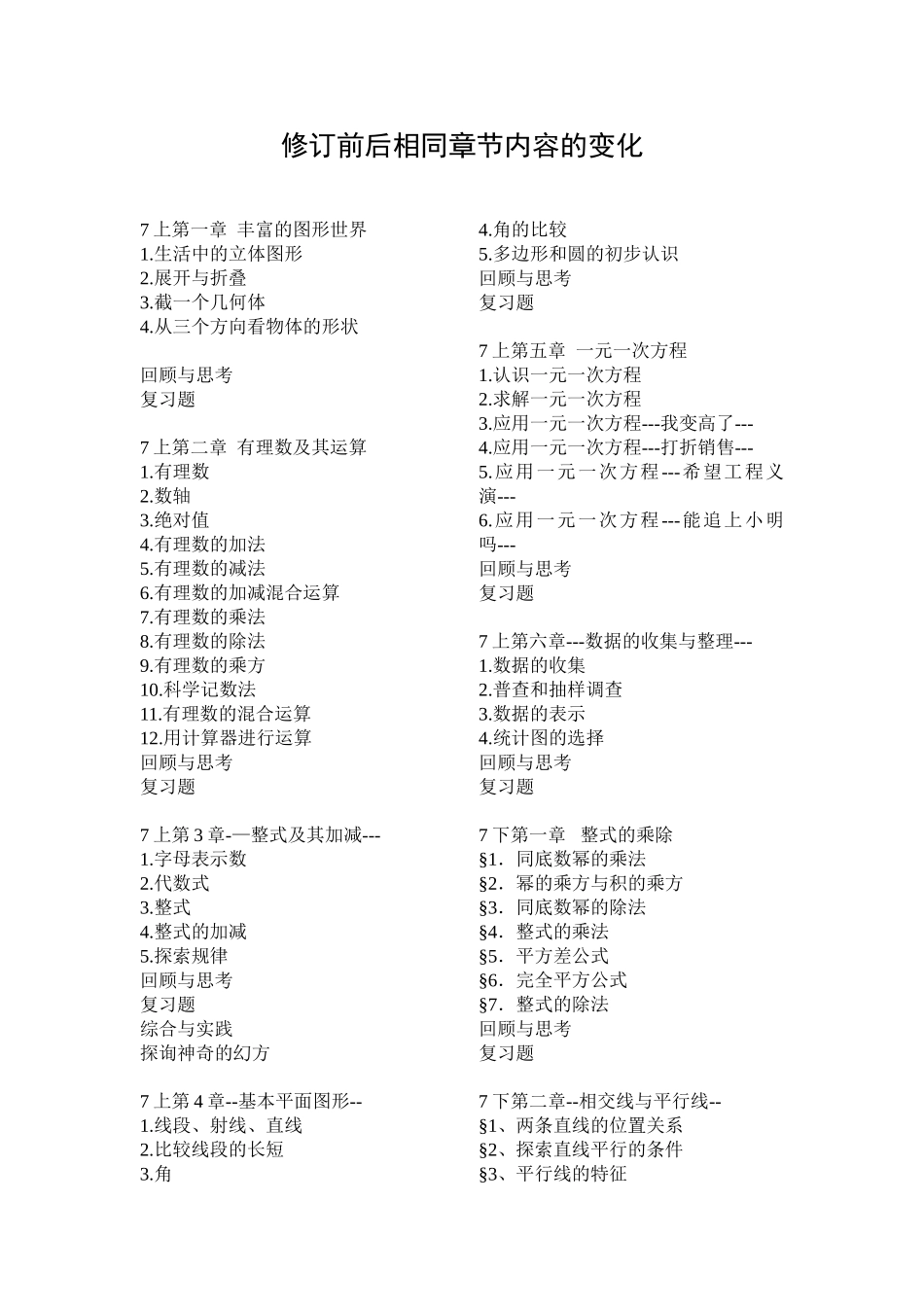 2012版北师大初中数学新课程教材目录_第2页