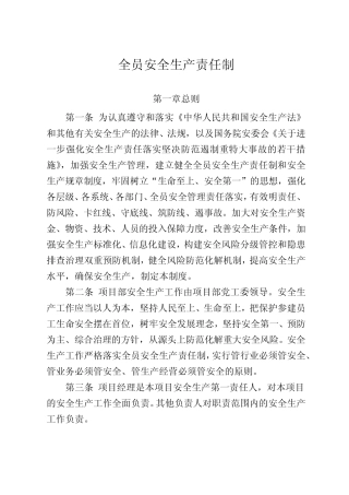 全员安全生产责任制(含劳务派遣人员及实习人员) 