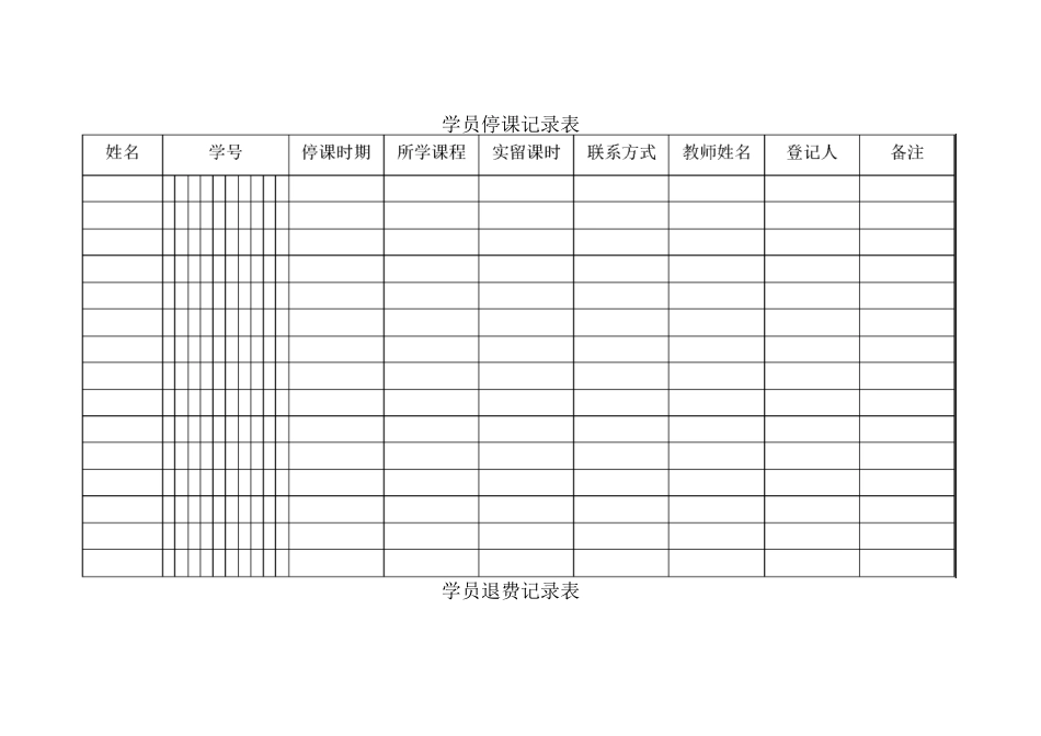 教育培训机构表格_第3页