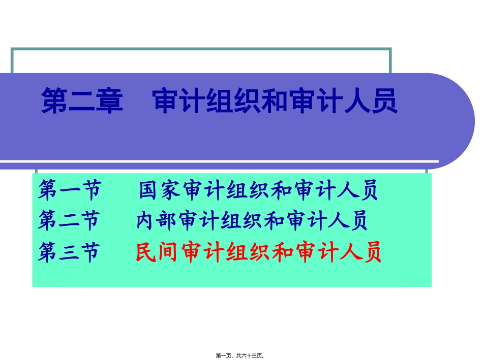 第二章--审计组织和审计人员_第1页