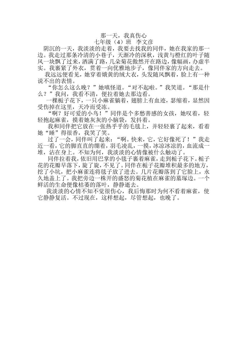 作文MicrosoftWord文档_第1页