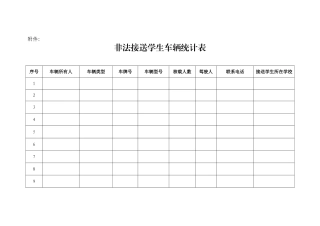 非法接送学生车辆统计表