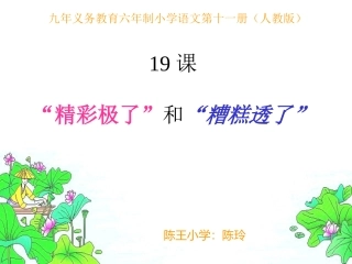 人教版小学语文五年级上册《“精彩极了”和“糟糕透了”》PPT课件