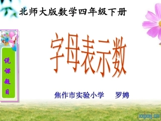 用字母表示数--说课课件111
