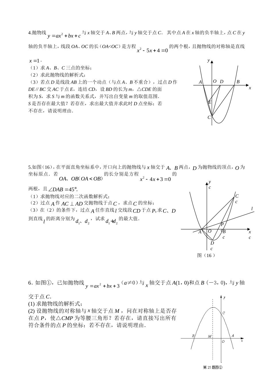 二次函数的几道经典问题_第2页
