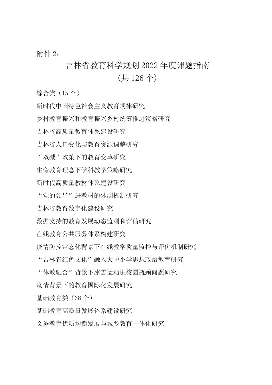 教育科学规划2022年度课题指南 _第1页