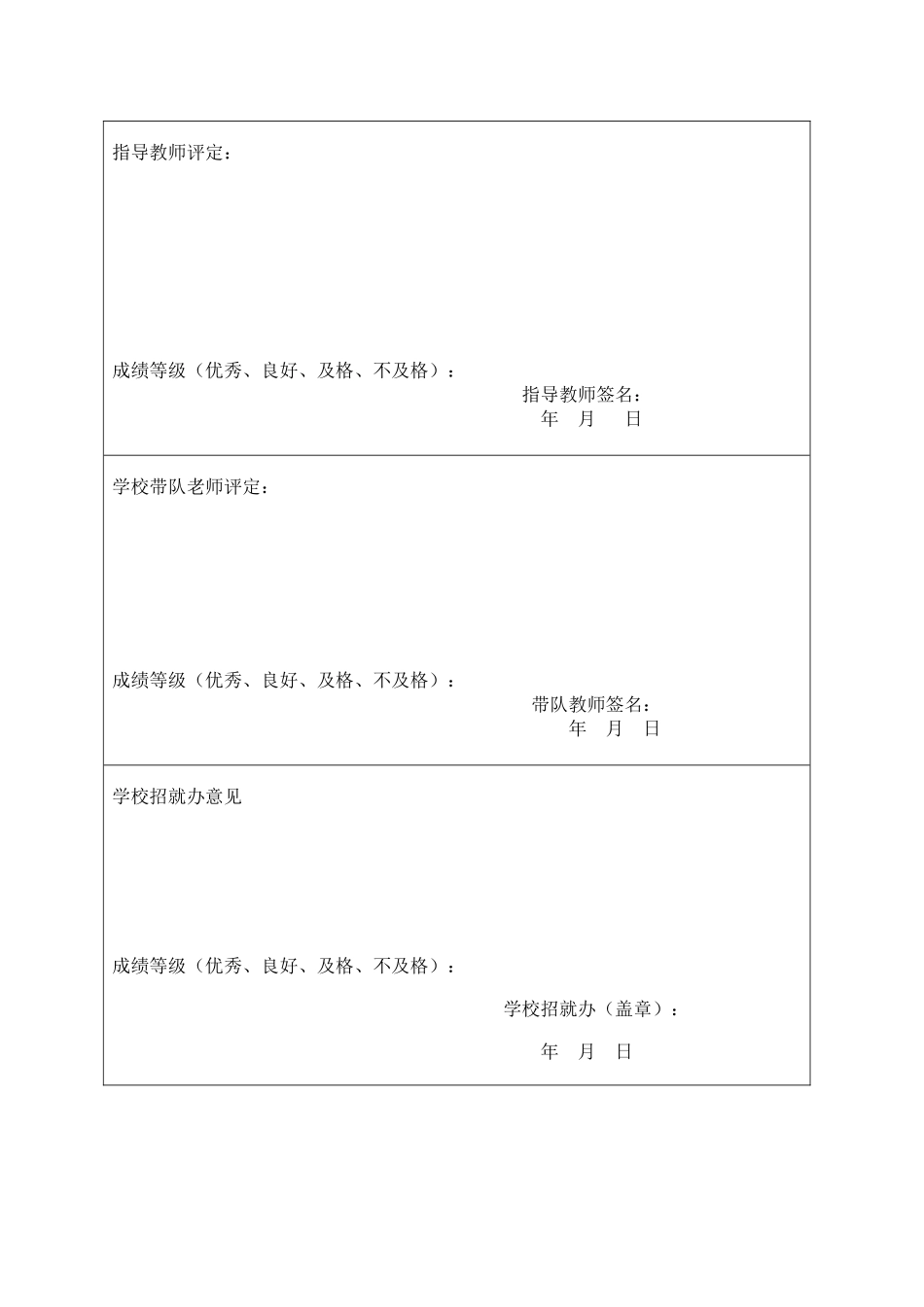 寻乌县中等职业技术学校学生实习鉴定表_第2页