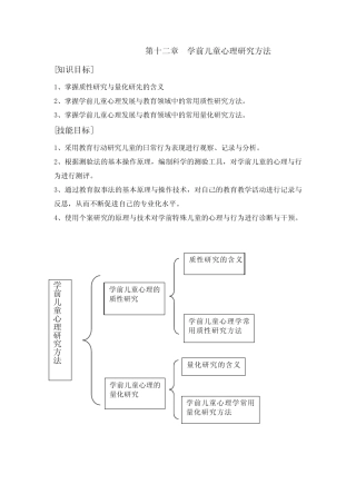 (完整版)第十二章学前儿童心理研究方法