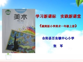 湖美版小学一年级上册说课标说教材