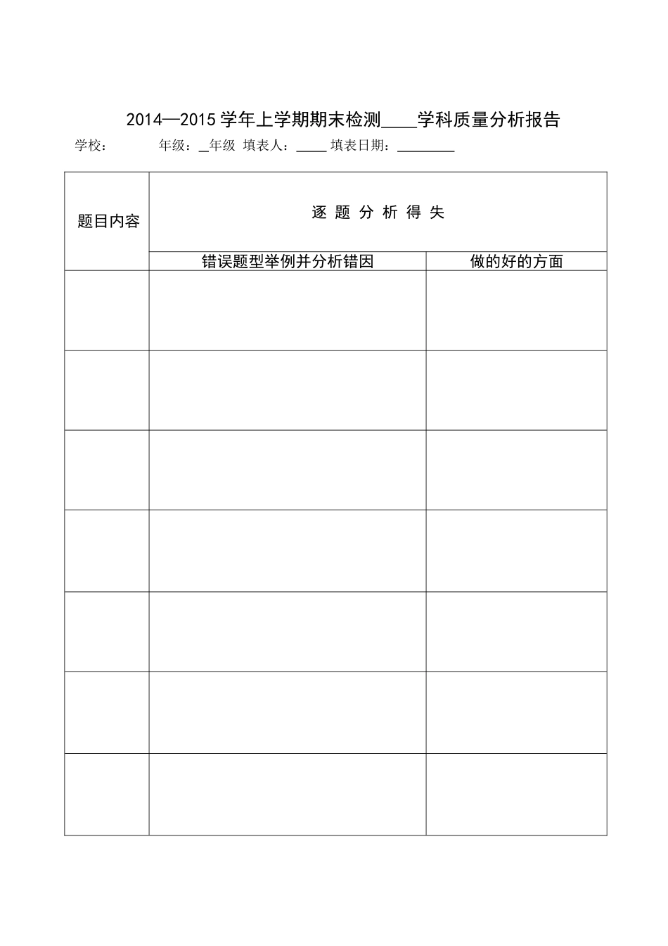 学科年级质量分析1_第1页