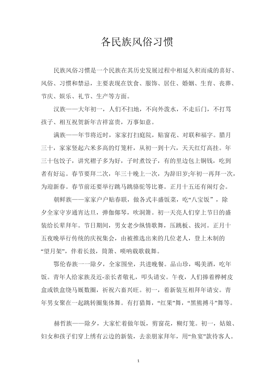 各民族风俗习惯_第1页