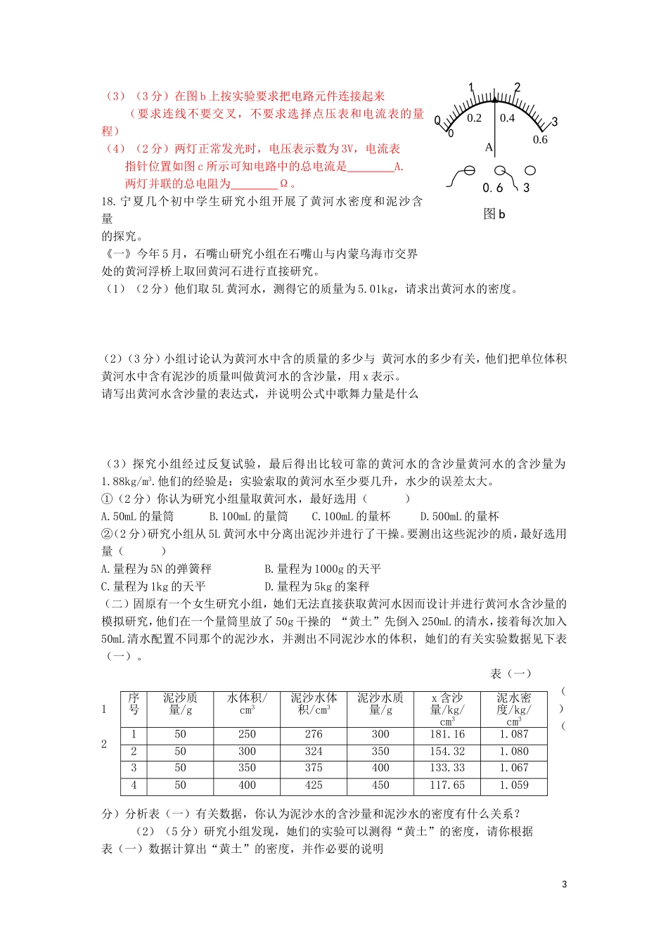 宁夏回族自治区2004年中考物理试题_第3页