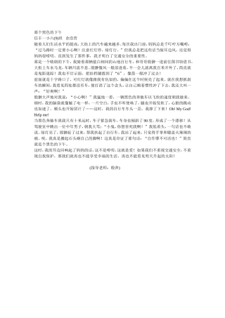 那个黑色的下午