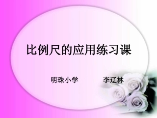 比例尺的应用练习