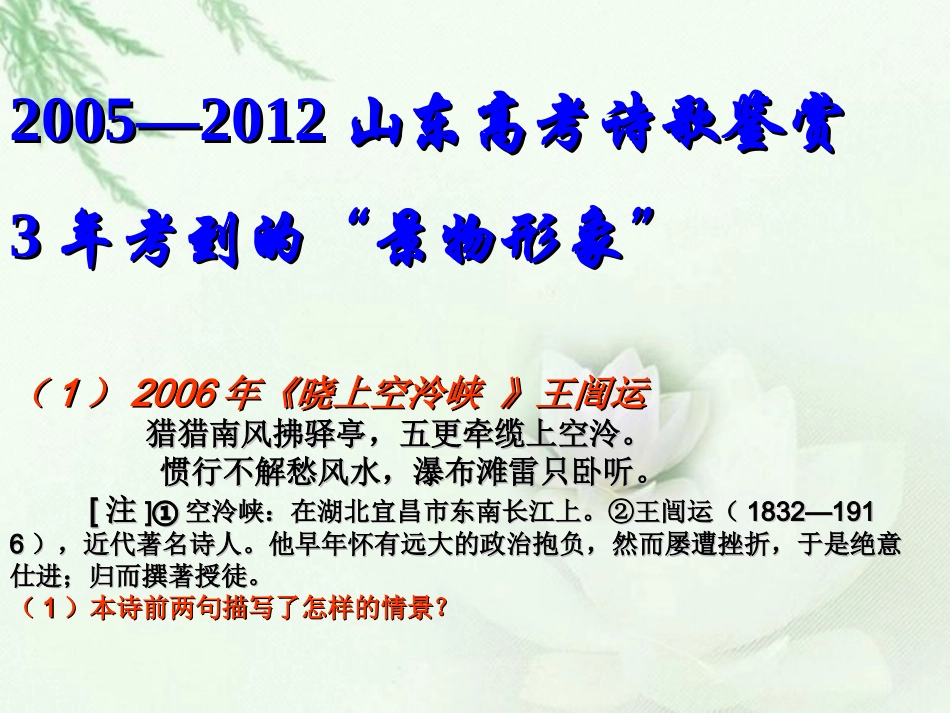 鉴赏诗歌景物形象课件_第3页