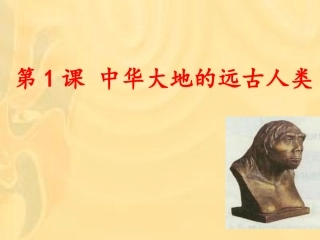 北师大版七上第一单元第1课中华大地的远古人类（共27张PPT）