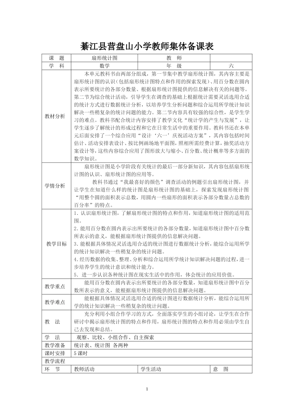 扇形统计图集体备课_第1页