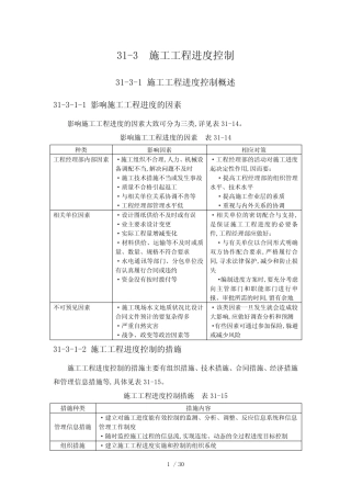 施工项目进度控制范文