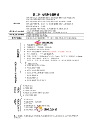 光现象专题精析