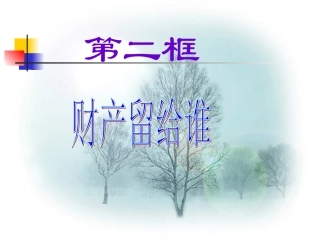 财产留给谁课件（1）