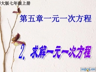 求解一元一次方程公开课