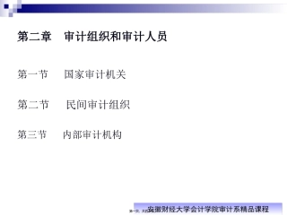 第二章-审计组织与审计人员