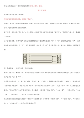 五线谱(初学者专用)
