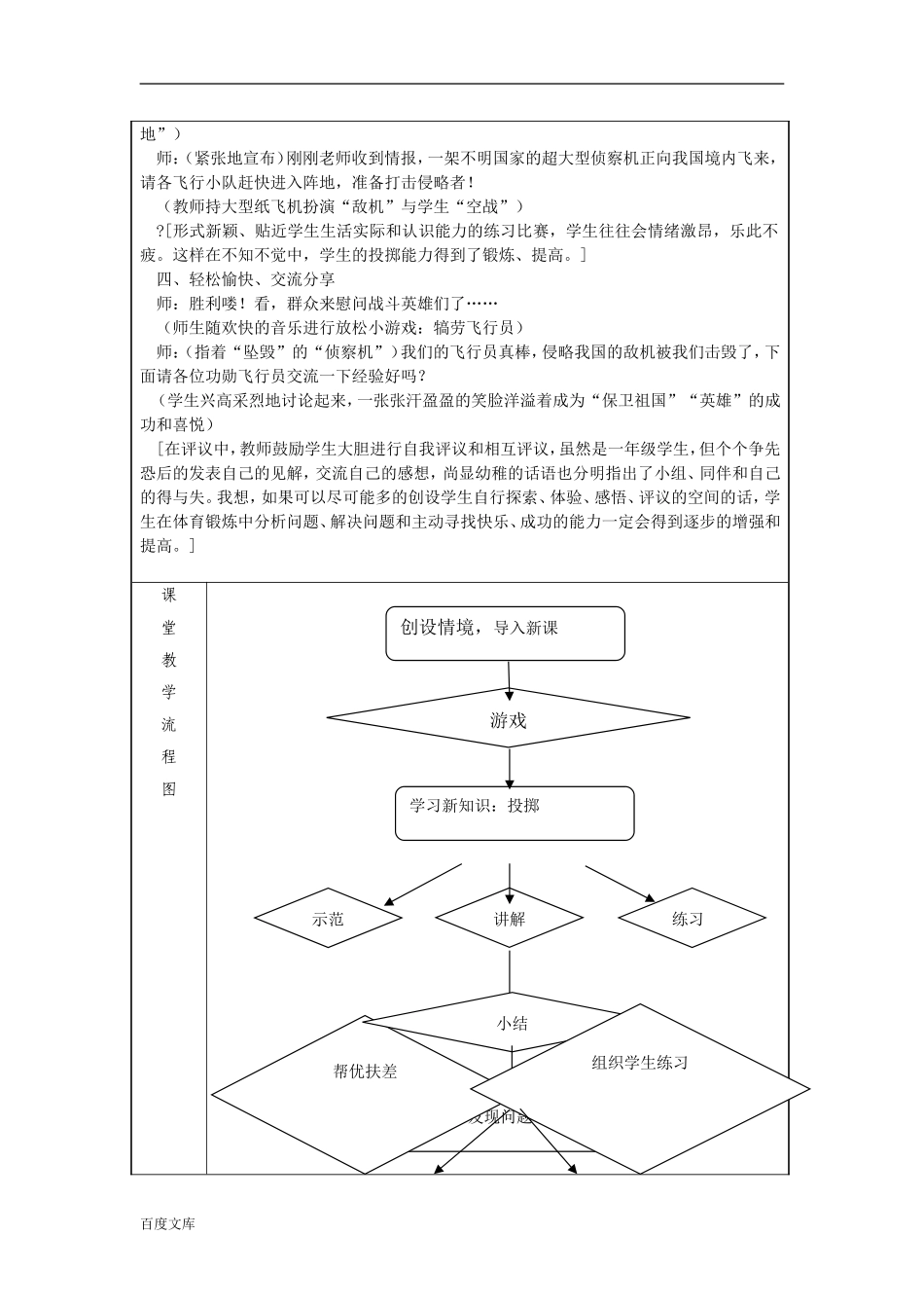 小学三年级体育《投掷》教学设计_第3页