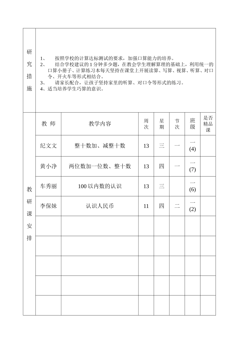 教研组计划表格2012-2013第二学期_第2页