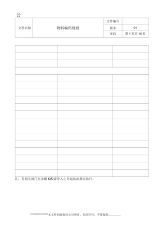 物料编码规则讲解