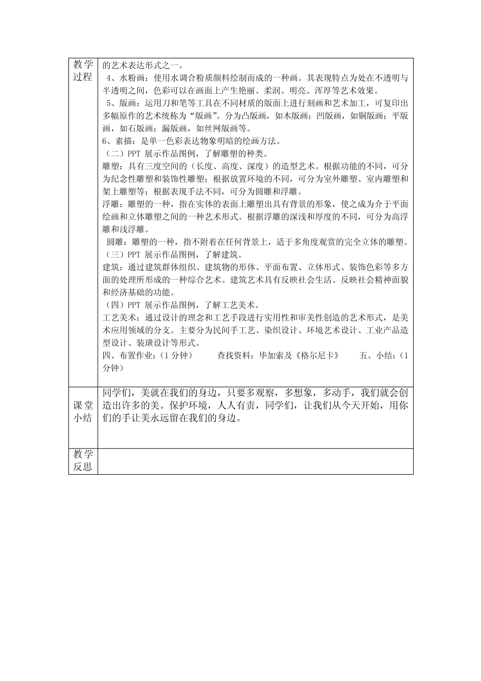 七年级美术教案 江西美术出版社赣美版全册 _第2页