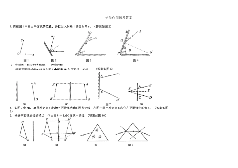 光学作图题及答案_第1页